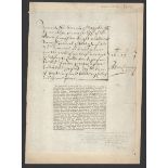 Autographs Various documents 1651-58 a collection of four documents including two receipts (165...