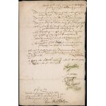 Autographs Marchamont Needham 1621 (c.) bill written on paper