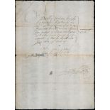 Autographs Dudley Carleton, Secret Service 1617 (c.) autograph letter, containing a request by...