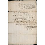 Autographs Doomsday Book 1634 (c.) Two extracts from the Doomsday Book,