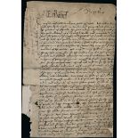 Autographs King Edward VI 1547 (18 June) a written document on laid paper headed "By the King"