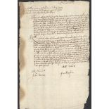 Autographs Commissioners for Sale of Land 1652 (27 October) a contemporary copy of a resolution