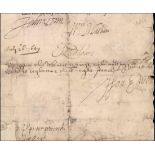 Autographs Committee of Parliament for the Army 1649 (16 May) certificate