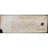 Autographs William Feilding 1638 (26 March) certificate from William Feilding Earl of Denbigh,