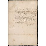 Autographs Henry de Vere, Thirty Years War 1624 (3 July) receipt by Henry de Vere