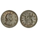 George I (1714-27), Halfpenny, 1720 (BMC [Peck] 795; S.3660), traces of original mint colour in...