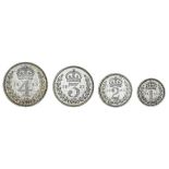 George V (1910-36), Maundy Fourpence to Penny, 1933 (4) (ESC 3994 {2550}; S.4043), speckled ton...