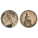 Victoria (1837-1901), Third-Farthing [for use in Malta], 1844, young head left, rev. Britannia...