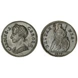 Charles II (1660-85), Farthing, 1675 (BMC [Peck] 528; S.3394), traces of lustre and ghosting in...