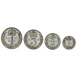 George V (1910-36), Maundy Fourpence to Penny, 1917 (4) (ESC 3977 {2534}; S.4016), lightly tone...