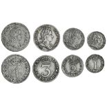 George I (1714-27), Maundy Fourpence to Penny, 1723 (ESC 1617 {2400}; S.3658), generally near v...