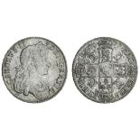 Charles II (1660-85), Crown, 1677 over 6, 'boar's head flaw' above head, rev. six strings to ha...