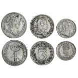 George I (1714-27), Maundy Fourpence to Twopence, 1721 (3) (ESC 1620, 1624, 1631 {1895, 2016, 2...