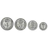 George V (1910-36), Maundy Fourpence to Penny, 1934 (4) (ESC 3995 {2551}; S.4043), light tone,...