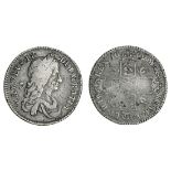 Charles II (1660-85), Shilling, 1669 over 6, first bust variety, rev. seven strings to harp, ob...