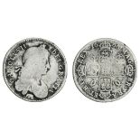 Charles II (1660-85), Shilling, 1666, first bust variety, elephant below, rev. stop after hib,...