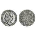 George I (1714-27), Sixpence, 1717, laureate, draped and cuirassed bust right, rev. crowned shi...