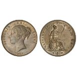 Victoria (1837-1901), Penny, 1851, def-:, ornamental trident (BMC [Peck] 1498; S.3948), some re...