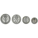 George V (1910-36), Maundy Fourpence to Penny, 1921 (4) (ESC 3981 {2538}; S.4027), lightly tone...