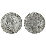 George I (1714-27), Sixpence, 1726, rev. six strings to harp, small roses and plumes in angles,...