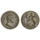 George I (1714-27), Farthing, 1717, 'Dump issue', laureate and cuirassed bust right, rev. Brita...