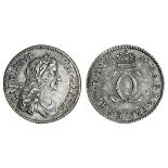 Charles II (1660-85), "Pattern" Maundy Twopence, 1668, laureate and draped bust right, rev. en...