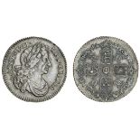 Charles II (1660-85), Sixpence, 1677, rev. g over o or d in mag (?), three strings to harp (ESC...