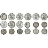 George V (1910-36), Sixpences (9), 1911-19, bare head left, rev. Lion passant atop crown (ESC 3...