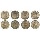 Victoria (1837-1901), Pennies (4), 1860, dies 2+D (Freeman 10); another, 1861, dies 6+G (Freema...