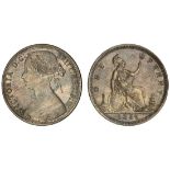 Victoria (1837-1901), Penny, 1869, dies 6+G (Freeman 59; S.3954), once lightly wiped, otherwise...