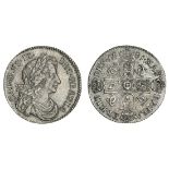 Charles II (1660-85), Sixpence, 1681, rev. three strings to harp (ESC 577 {1520}; S.3382), ligh...