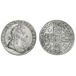 George I (1714-27), Shilling, 1723, first bust, rev. eight strings to harp, ss-c in alternate a...