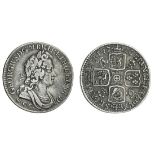 George I (1714-27), Shilling, 1726, second bust, w.c.c. below, rev. alternating plumes and over...