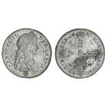 Charles II (1660-85), Shilling, 1671, second bust, plume below, rev. no stop after hib, plume i...