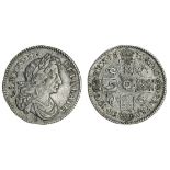 Charles II (1660-85), Sixpence, 1674, laureate and draped bust right, rev. no stop after hib, c...