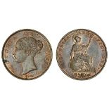 Victoria (1837-1901), Halfpenny, 1845 (BMC [Peck] 1529; S.3949), lustre in recesses, but with o...