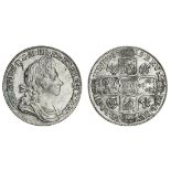 George I (1714-27), Shilling, 1715, first laureate, draped and cuirassed bust right, rev. crown...