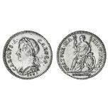 Charles II (1660-85), Pattern Farthing, 1665, in silver, by J Roettier, laureate, draped and cu...