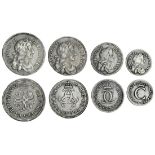 Charles II (1660-85), Maundy Fourpence to Penny, 1676 (4) (ESC 599 {2372}; S.3392), fair to fin...