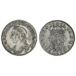 Cromwell, Halfcrown, 1658, olivar d g r p . ang . sco . et . hib & pro, as last, + has nisi per...