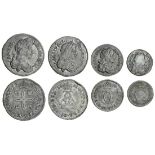 Charles II (1660-85), Maundy Fourpence to Penny, 1678 (4), the Fourpence 1678 over 7 (ESC 601 [...