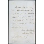 Great Britain Postal History Undated one page, two sided letter written and signed by Rowland H...