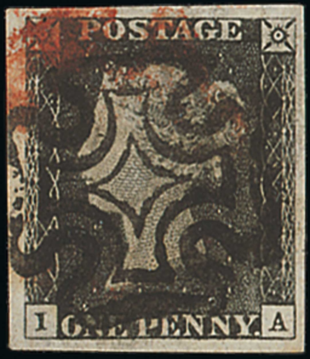 Great Britain 1840 One Penny Black Plate II IA, grey black shade, very large margins all round,