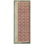 Great Britain 1864-79 One Penny Plate Numbers Plate: 140: AA-CL, block of thirty-six (the first...