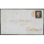 Great Britain 1840 One Penny Black Plate Ia DI a fine delicate impression with close to large m...