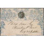 Great Britain 1840 Mulready Two Pence Lettersheets Stereo missing, dated 21 Sept. 1843 from Cir...