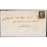 Great Britain 1840 One Penny Black Plate Ia CJ grey-black shade (worn impression), close to lar...