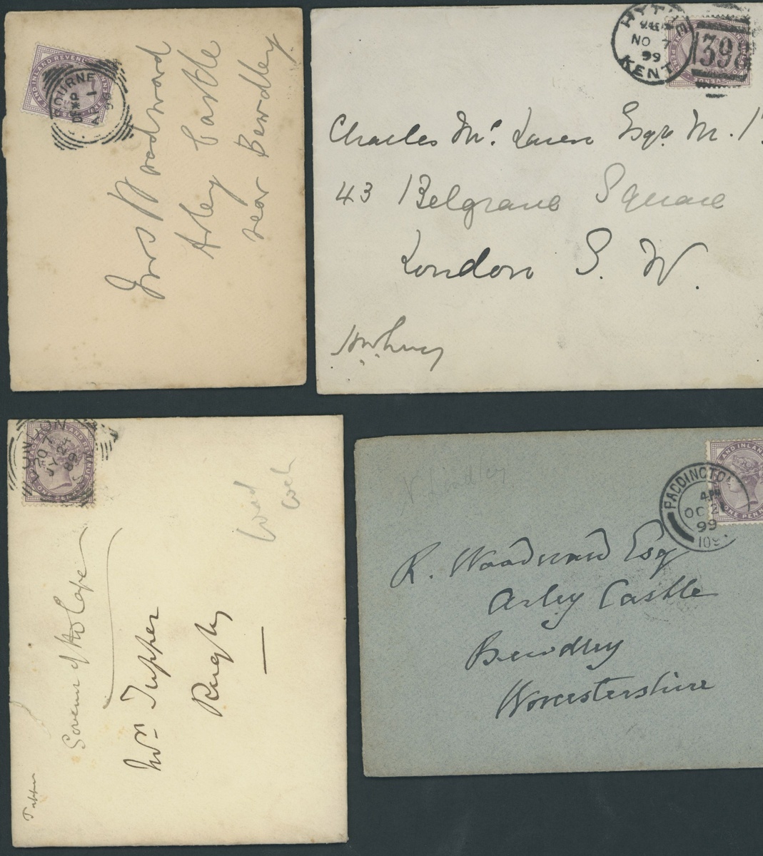 Great Britain Postal History 1846-1900, selection of thirty-three entires or envelopes, - Image 8 of 9