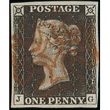Great Britain 1840 One Penny Black Plate III JG good to large margins all round,