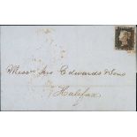 Great Britain 1840 One Penny Black Plate Ia BF close to large margins all round, tied by a cris...